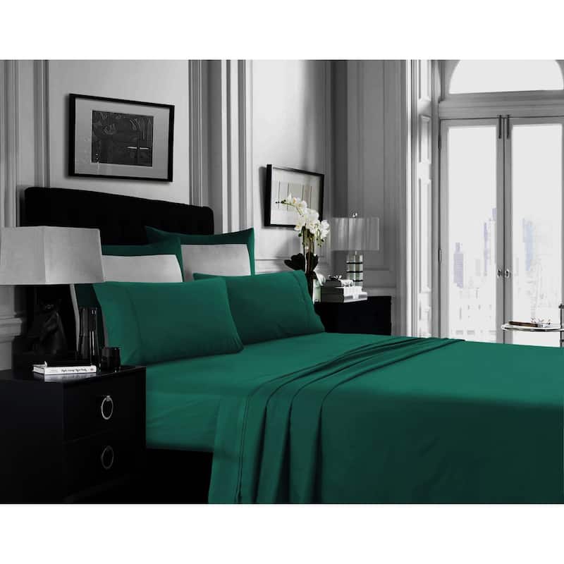 Super Soft Extra Deep Pocket Bed Sheet Set with Oversize Flat - Queen - Teal