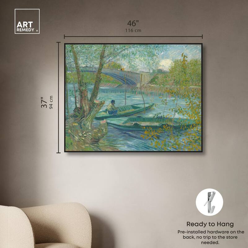 Fishing in Spring Canvas by Art Remedy