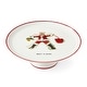 preview thumbnail 1 of 5, Spode Kit Kemp Christmas Doodles Cake Stand - 10.7" D x 3.7" H 1 Piece - 10.7" D x 3.7" H - Red