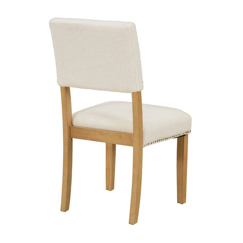5-Piece Round Dining Table Set with 4 Upholstered Dining Chairs