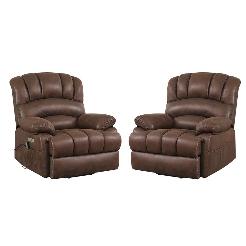 Electric Recliner Chair Lift Recliner with Heat and Massage for Adults Set of 2