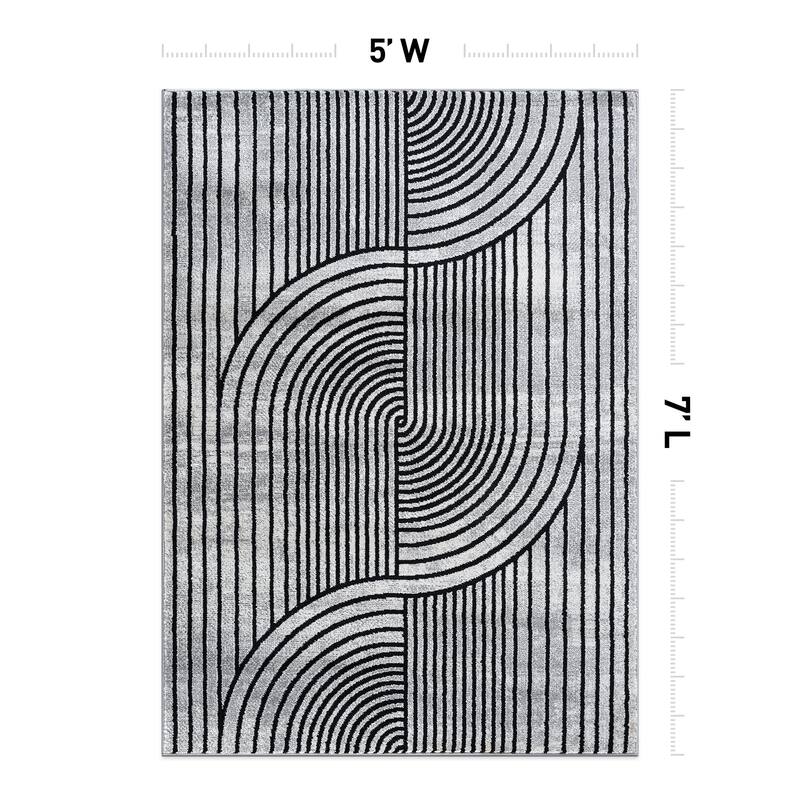 Contemporary Arch Knot Design Area Rug