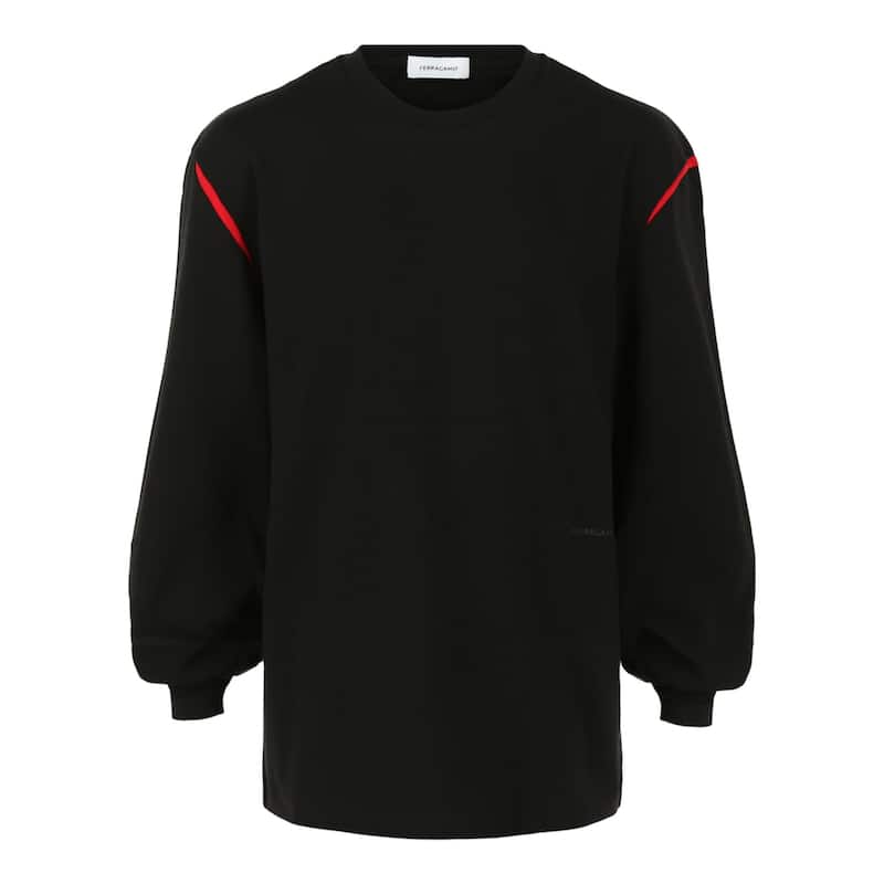 Ferragamo Two-Tone Long Sleeve T-Shirt