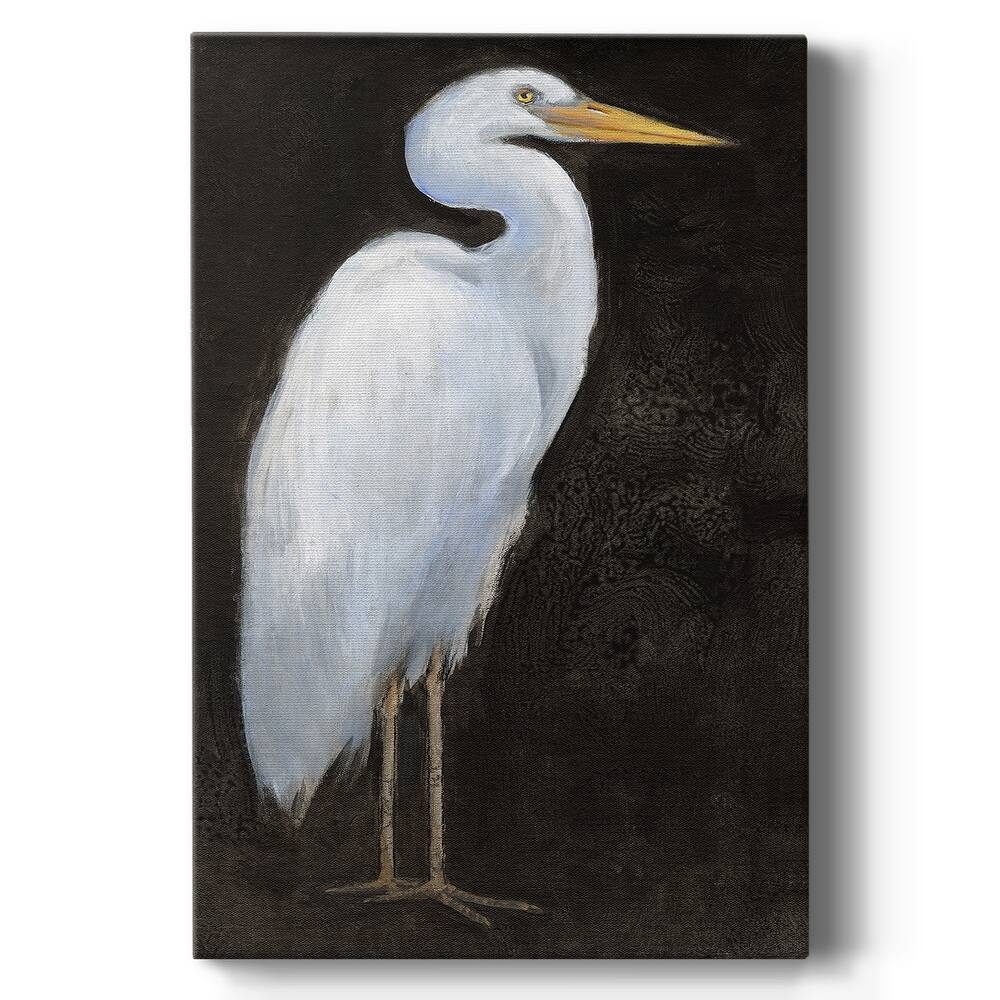 White Heron Portrait I Premium Gallery Wrapped Canvas - Ready to Hang