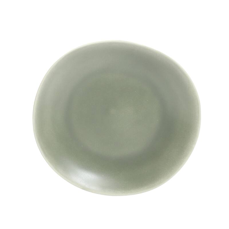 Gibson Elite Zion Mist 16 Piece Stoneware Reactive Glaze (Service for 4) Ceramic Plates and Bowls Modern Organic Dinnerware Set
