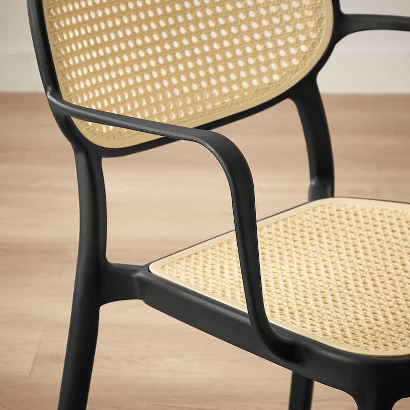 Art Leon Set of 2 Modern Stackable Indoor or Outdoor Dining Chair