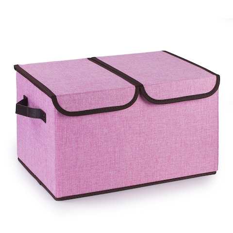 Enova Home Collapsible Storage Bins with Cover Set of 3