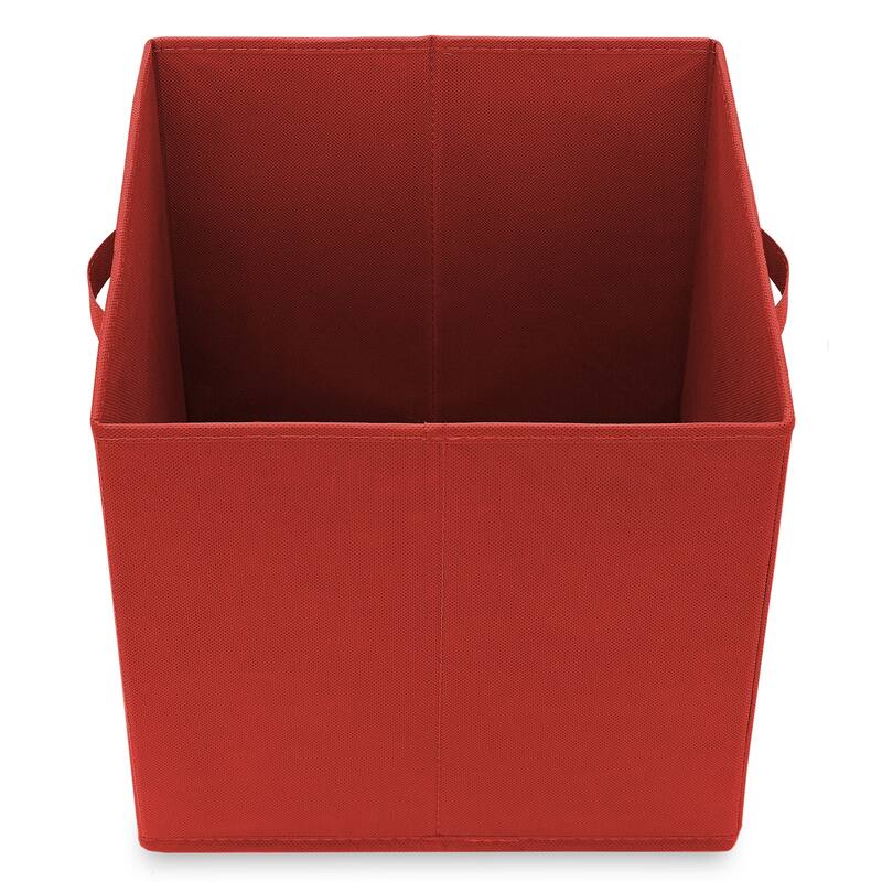 Set of 6 Collapsible Fabric Cubes 13in Storage Bins Red - 13" x 13" x 13"