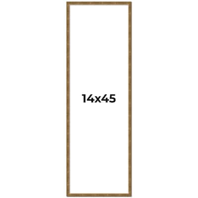 14x45 Frame Gold Kingsley Distressed Solid Wood Picture Frame Width