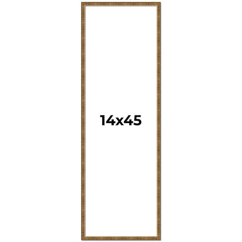14x45 Frame Gold Solid Wood Picture Frame - Complete Modern Photo