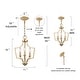preview thumbnail 11 of 12, Modern Gold 3-Light Candle Chandelier Foyer Pendant Lights for Kitchen Island