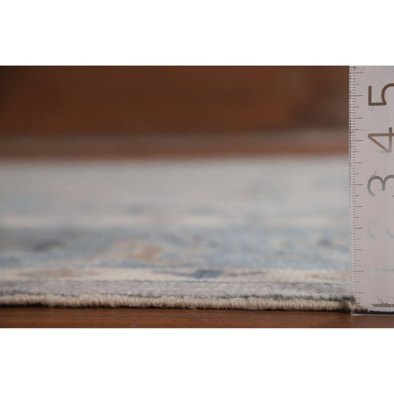 Hand Knotted Oriental 100% Wool Carpet Transitional All-Over Greys & Charcoal Oushak Area Rug - 11' 7'' X 7' 11''