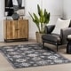 preview thumbnail 12 of 27, Nuloom Vivica SplashGuard Faded Medallion Machine Washable Area Rug 8' x 10' - Dark Grey - Rectangle