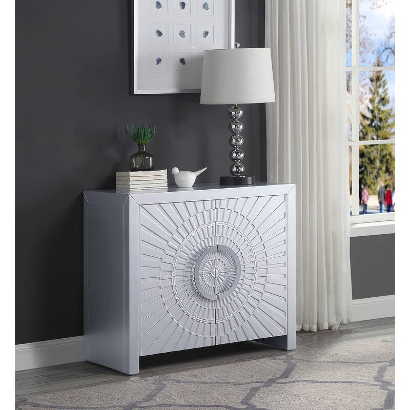 Platinum Finish Console Cabinet