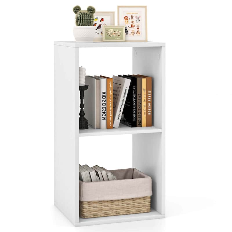 2/3 Cubes Storage Bookcase Small Bookshelf Organizer w/ Open Back - 2 Cube