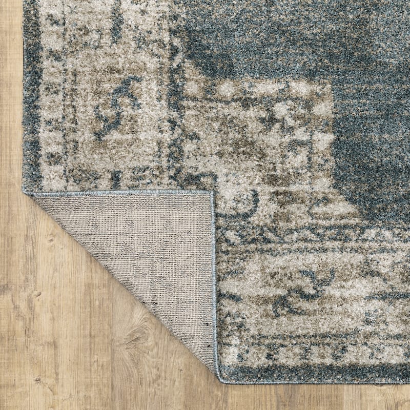 Style Haven Archer Star Medallion Blue/ Beige Indoor Area Rug