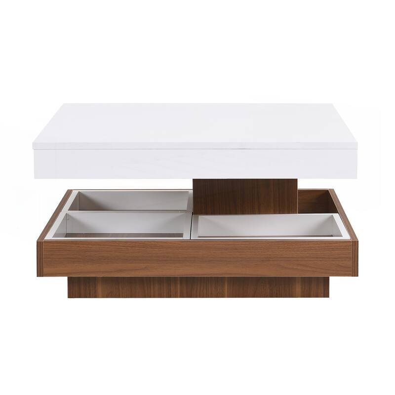 Modern Square 360 Degree Rotating Coffee Table