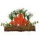 preview thumbnail 2 of 4, Standing Carrots on Floral Foliage Twig Log Easter Decoration - 2"