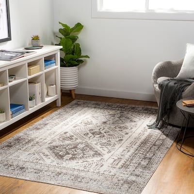 Livabliss Ambridge Machine Washable Traditional Diamond Area Rug