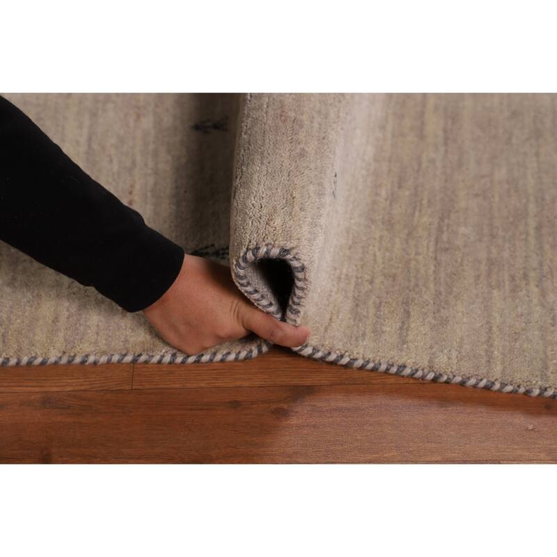 Gabbeh Oriental Area Rug Handmade Tribal Wool Carpet - 5'1"x 8'0"