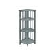 preview thumbnail 1 of 11, Mission 4-shelf Corner Folding 100% Solid Wood Bookcase Slate Gray