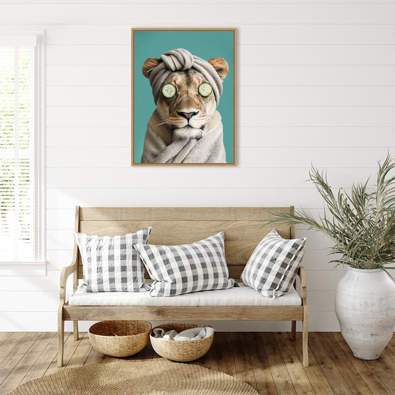 Luxury Lioness by Niky Rahner Framed Canvas Wall Art