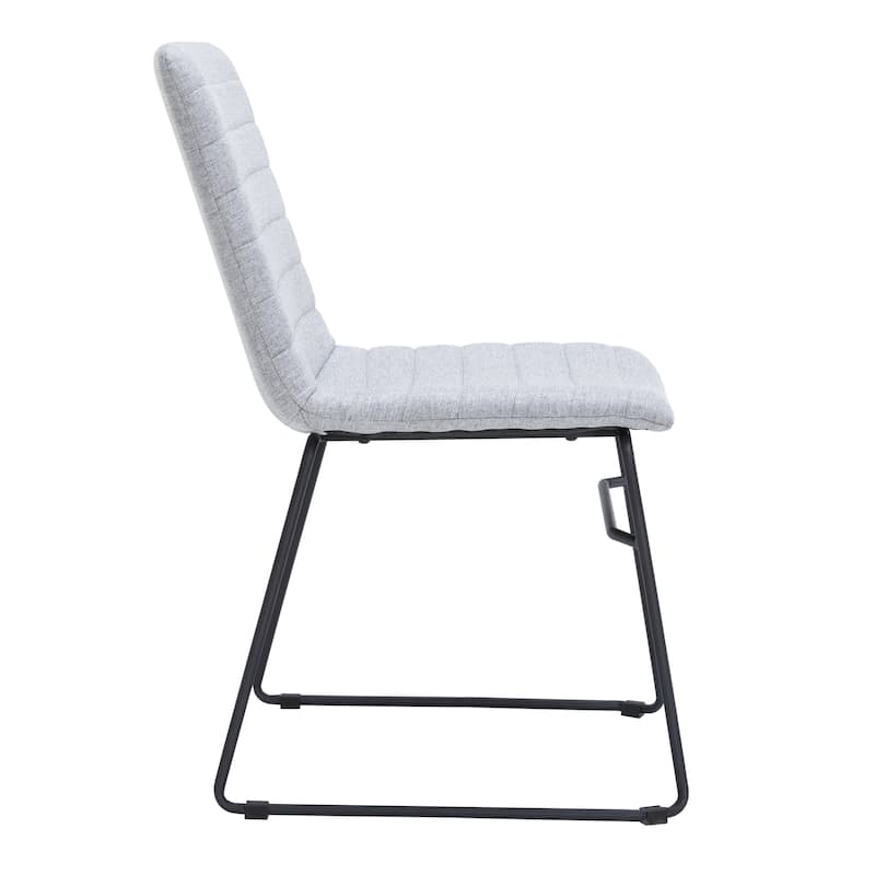 Zylar Modern Leather Guest Chair with Lumbar Support, Stainless Steel Base, High-Density Foam, Floor Protectors, 300 lb Capacity