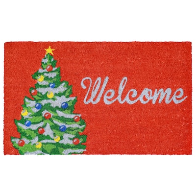 Liora Manne Christmas Greetings Coir Welcome Door Mat (1'6" x 2'6")
