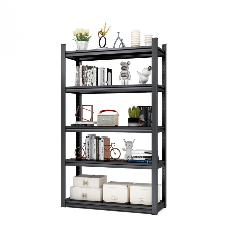 72"H 5 Tier Metal Shelves,2000LBS Heavy Duty Storage Shelves Adjustable Garage Shelf Unit Storage Utility Rack