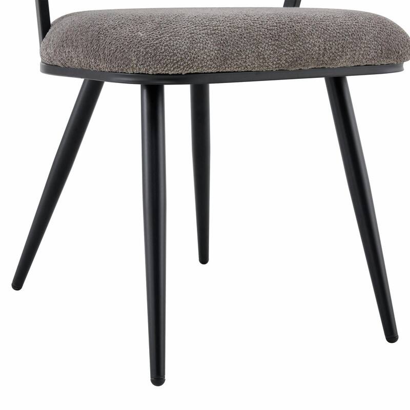 Set of 2 Velvet Dining Chairs with Black Legs, Modern Upholstered Accent Chairs