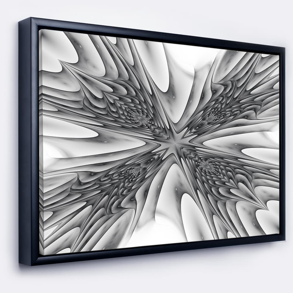 Designart "Fractal 3D Magical Depth" Abstract Framed Canvas Art Print