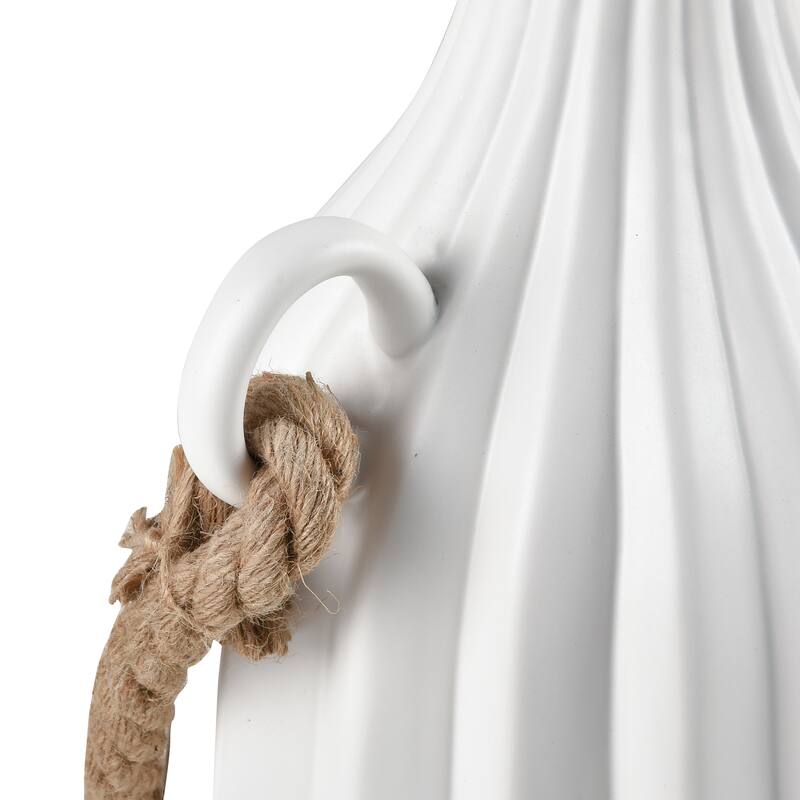 Elk Home Harding Matte White Earthenware 8.5 Inch Wide Vase