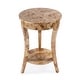 preview thumbnail 1 of 5, Holdin Round Burl Wood 18"W Side Table Light Burl