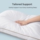 preview thumbnail 10 of 16, 2 Pack Medium Goose Feather Down Bed Pillows with Soft Cotton Cover - White