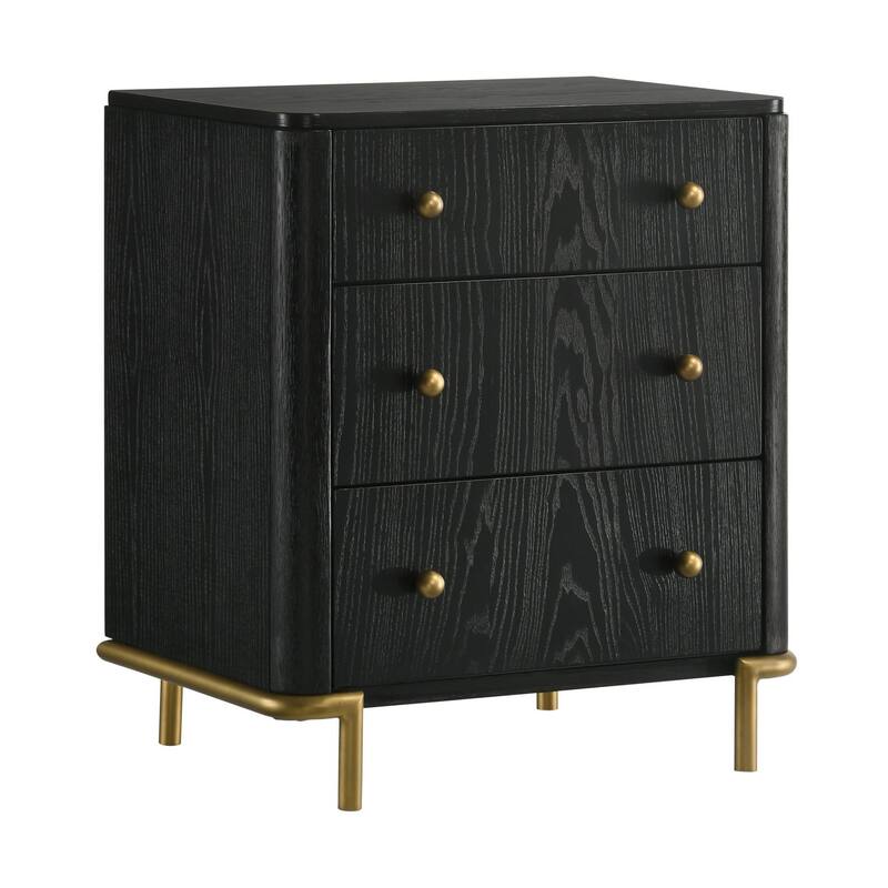 Anser Black and Natural 4-piece Bedroom Set