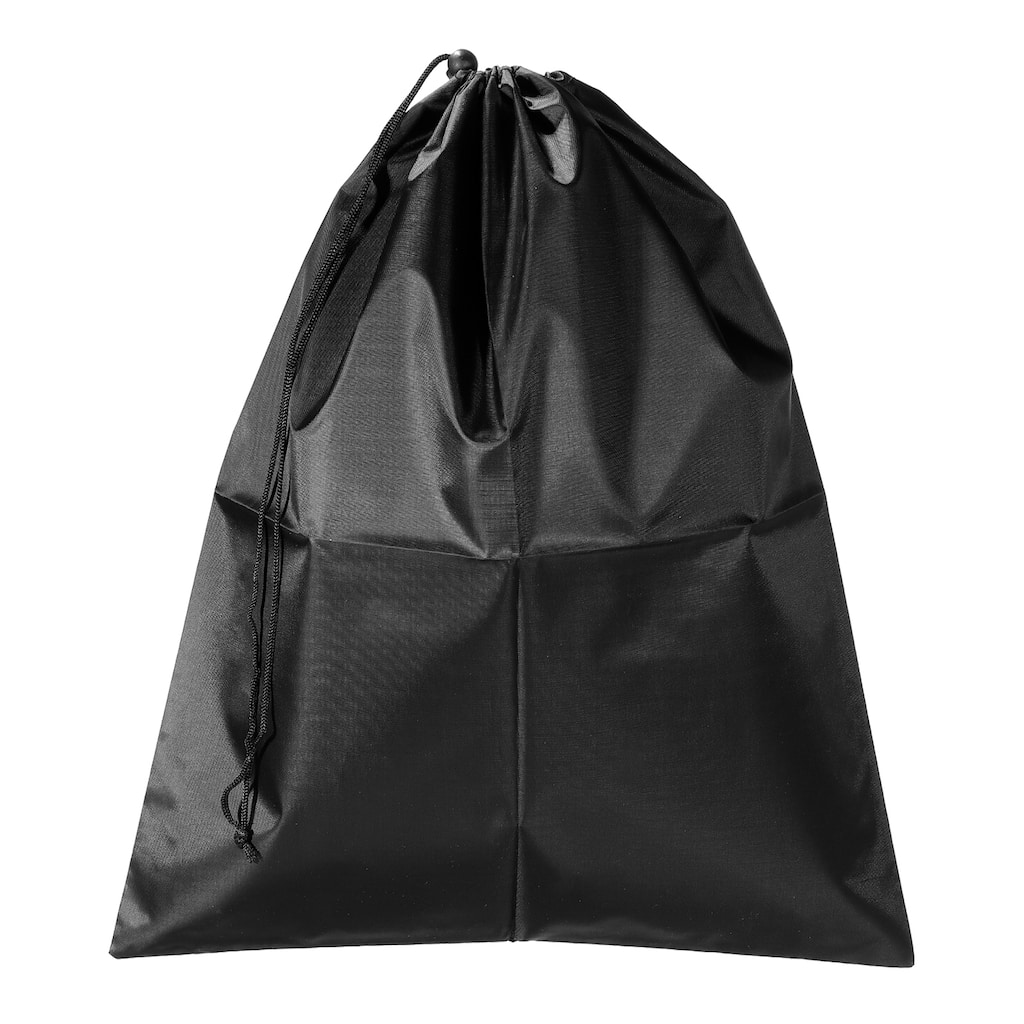 19.7" Height Clothes Storage Drawstring Bag for Camping, Black