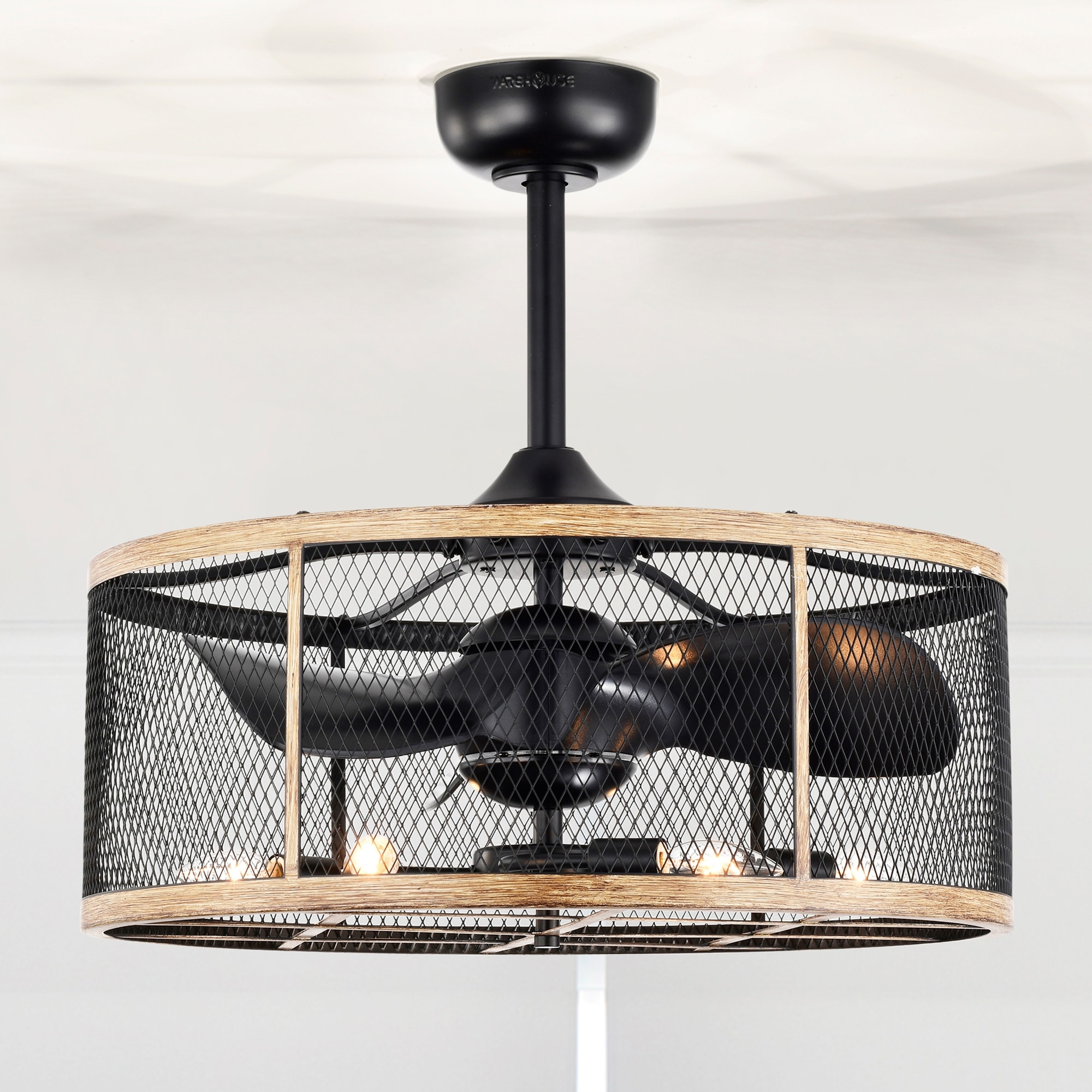 Warehouse of Tiffany Merdan 24-inch 6 Lights 3 Blades Lighted Ceiling Fan with Remote