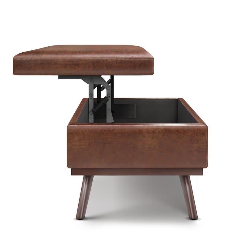 WYNDENHALL Ethan 42 inch Wide Mid Century Modern Rectangle Table Ottoman