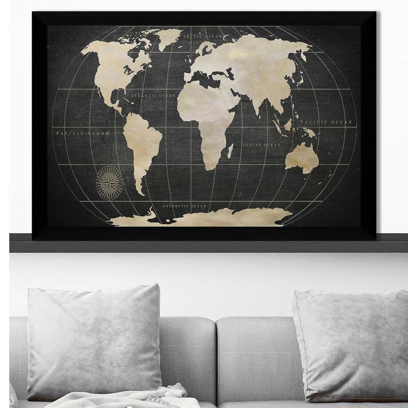 "Vintage World Map (Horizontal)" by Nan Print on Acrylic