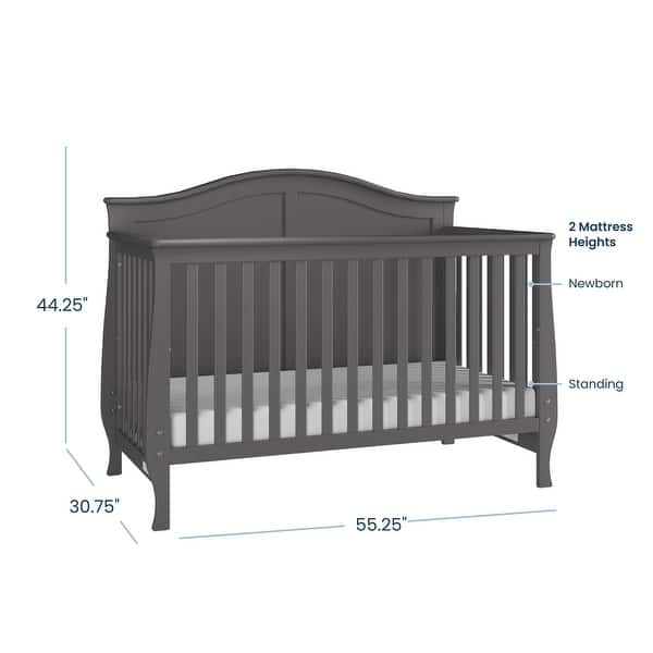dimension image slide 1 of 2, Child Craft Camden 4-in-1 Convertible Crib