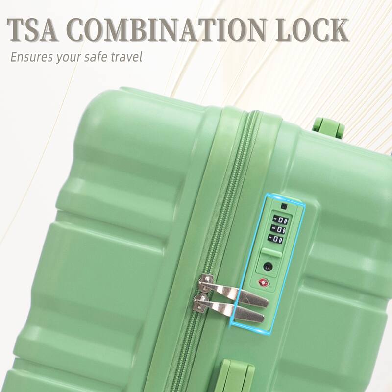 3-Piece, 20, 24, 28-Inch Modern Luggage with Side Handle, Swivel Wheels and TSA Combination Lock, for Boarding Travel