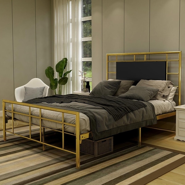 男女兼用 Metal Black Design Modern Alazyhome Platform with Frame Bed テーブル・チェア・ハンモック
