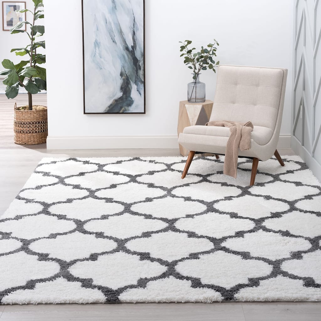 Joy Shag Moroccan Geometric Indoor Area Rug