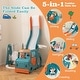 preview thumbnail 5 of 6, 5-in-1 Kids Slide and Swing Set with Mini Bus and Basketball Hoop - 81 x 59 x 37 inch (L x W x H)