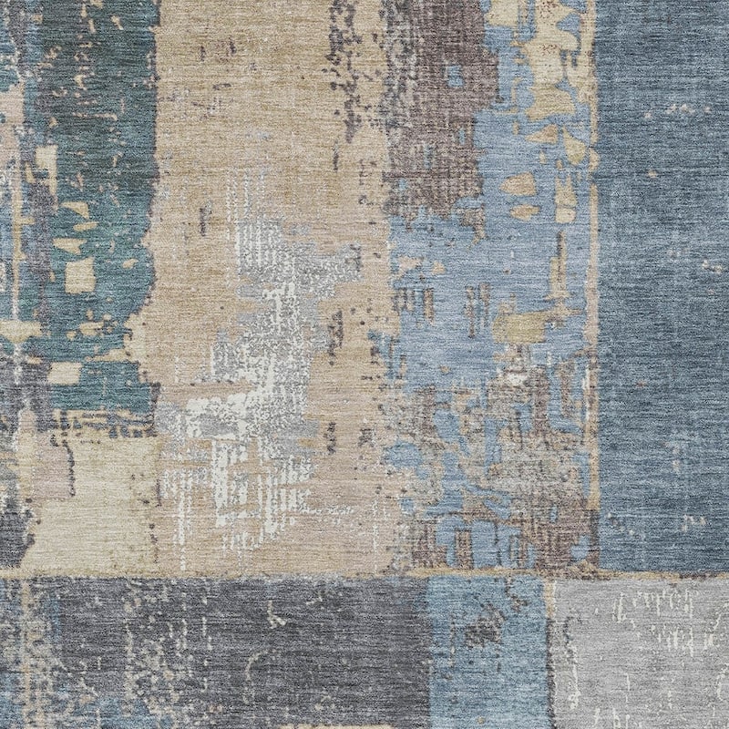 HomeRoots Abstract Transitional Rectangle Outdoor Rug