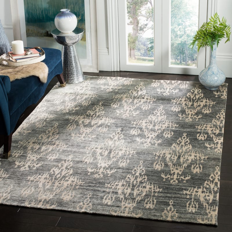 SAFAVIEH Couture Hand-knotted Tibetan Gabina Modern Wool Rug - 6' x 9' - Graphite