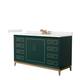 Option Green, Bronze Trim, White Quartz Top