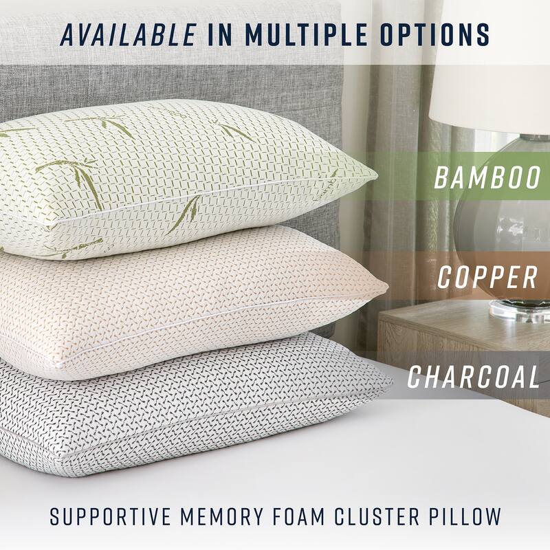 Bodipedic Memory Foam Cluster Pillow with Copper Cover