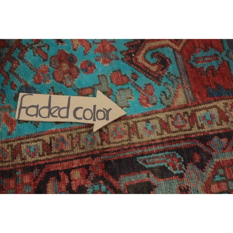 Hand Knotted Oriental 100% Wool Carpet Traditional Medallion Oranges & Rust Heriz Area Rug - 10' 10'' X 6' 10''