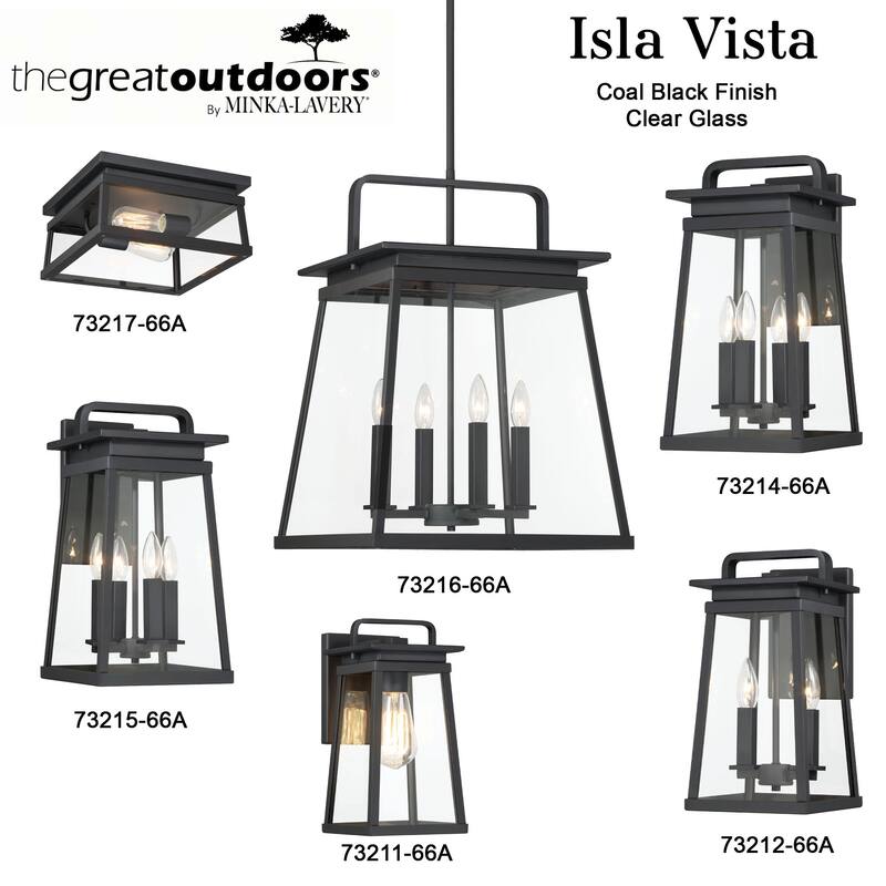 The Great Outdoors 73216 Isla Vista 4 Light 16" Wide Outdoor Taper